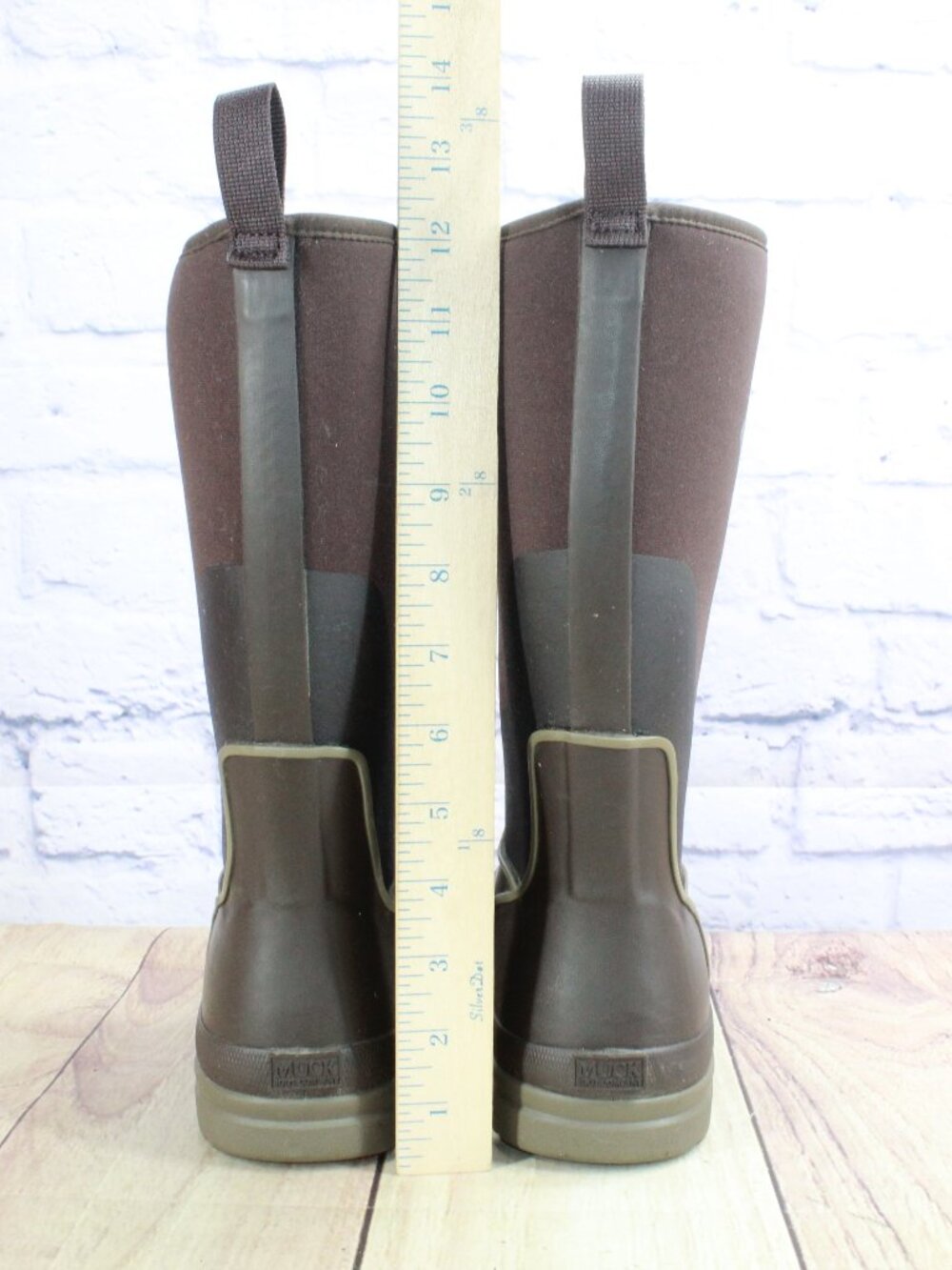 Muck Boots Originals Tall Dark Brown Rubber Boots Waterproof Outdoor Size 6 - Picture 6 of 9